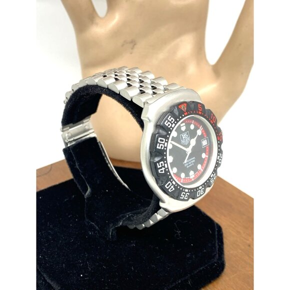 Tag Heuer Unisex Watch WA1214 Professional Swiss Quartz Red Black Dial 34mm - Picture 14 of 14